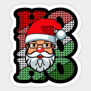 Ugly Xmas Santa Claus Christmas Sticker